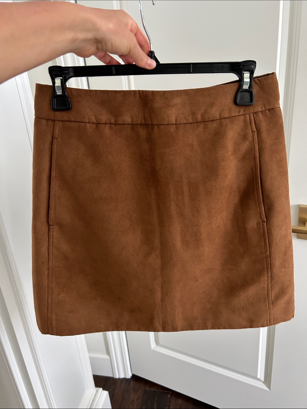 J. Crew Chestnut Brown Suede-Look Mini Skirt